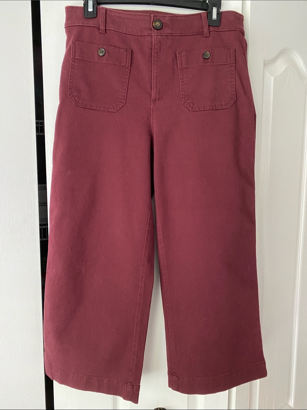 LOFT The Palmer Wide Leg Cropped Jeans